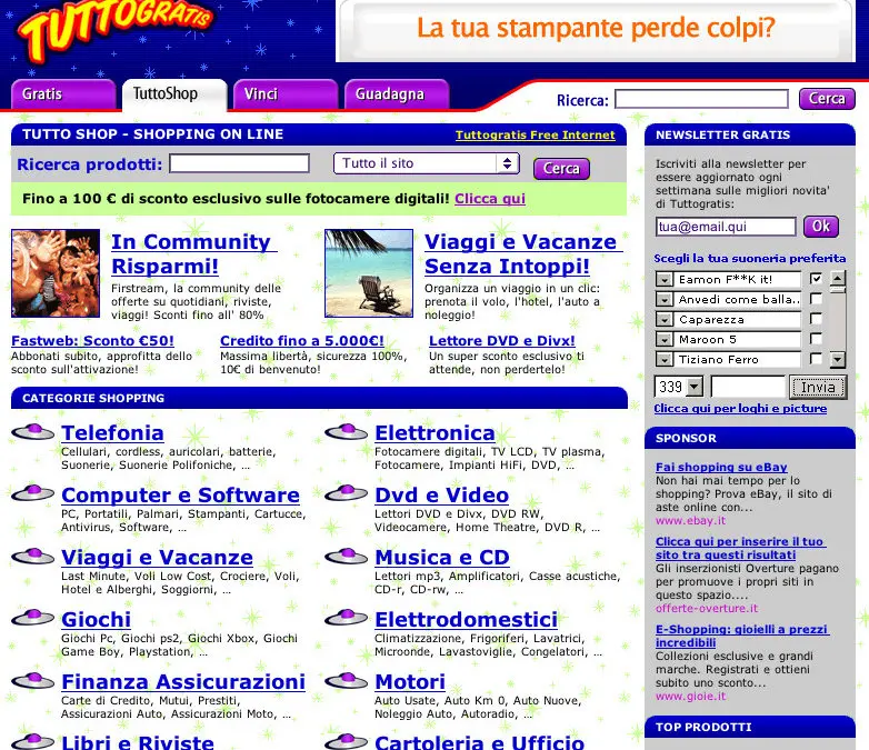 La nuova web directory creata da Tuttogratis 

permette di cercare in modo semplice ed efficace prodotti e servizi in rete.