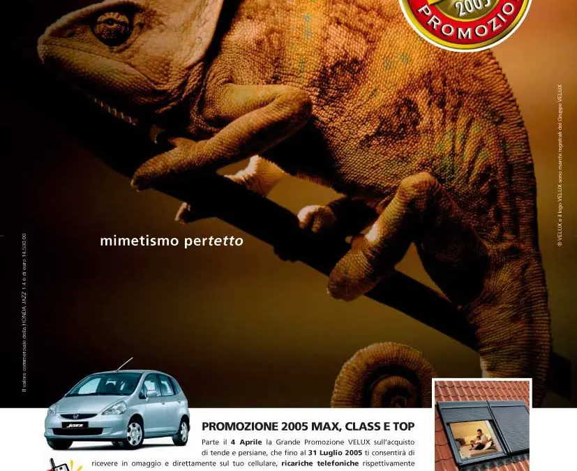 E’ partita la Grande promozione Velux 2005 
 rivolta ai rivenditori e al consumatore.

Le modalità sono 

illustrate anche  dalla campagna stampa  e dalle telepromozioni ideate da Coo’ee
