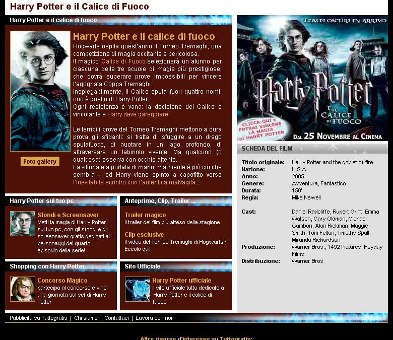 Tuttogratis Italia S.p.A lancia sul proprio portale 

il nuovo film del mago più amato da bambini e adulti