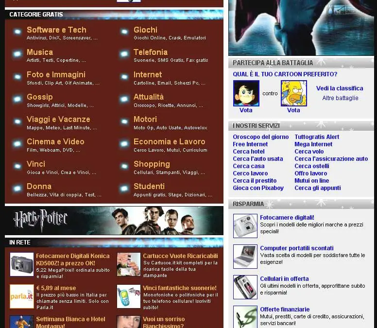 Il portale personalizza la propria homepage per il debutto nelle sale 

del nuovo episodio della saga del maghetto più famoso al mondo