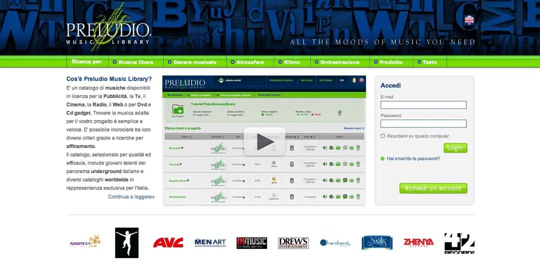 Nasce www.preludiomusiclibrary.com