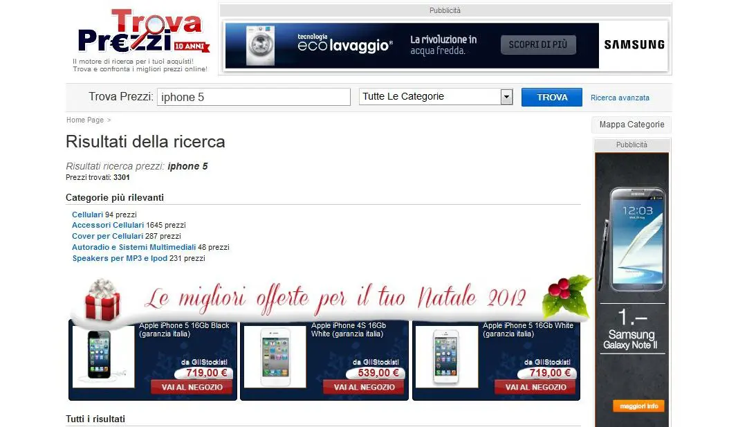 Ai regali di Natale ci pensa Trovaprezzi.it