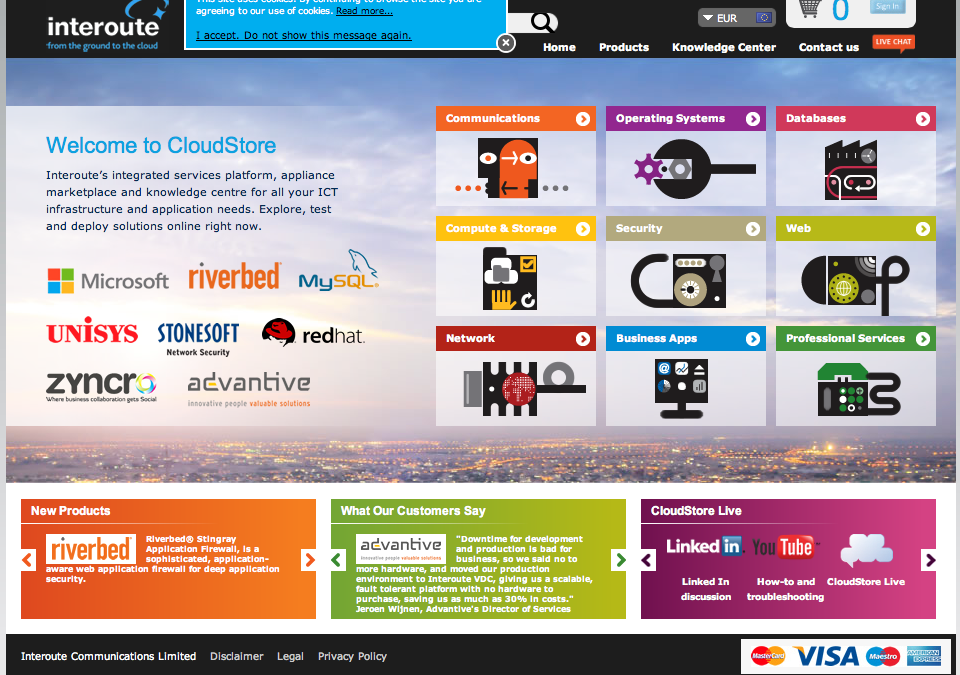 Nasce Interoute CloudStore, la prima vetrina al mondo per i servizi ICT dedicati alle aziende