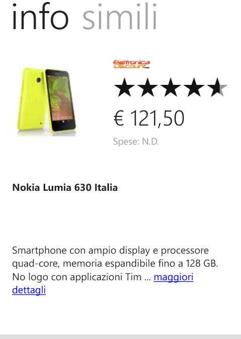 TrovaPrezzi posa la sua piastrella su Windows Phone