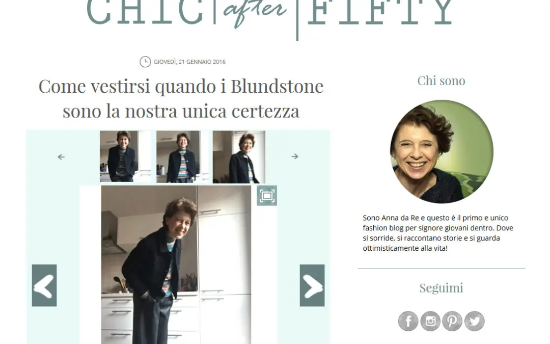 Gruppo 36 riprogetta il fashion blog Chicafterfifty.net