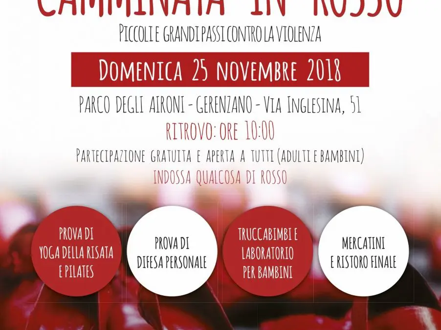 Villaggio Amico, il 25 novembre una “Camminata in rosso”
per dire no alla violenza sulle donne