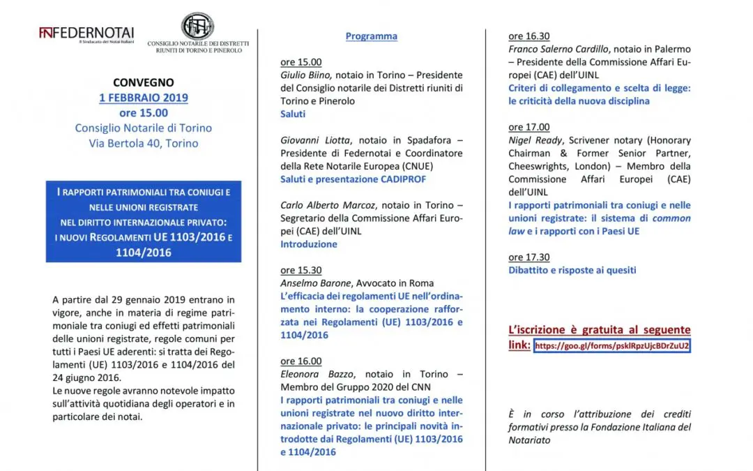 Regimi patrimoniali nelle coppie internazionali: dal 29 gennaio spetta alle parti scegliere quale legge applicare