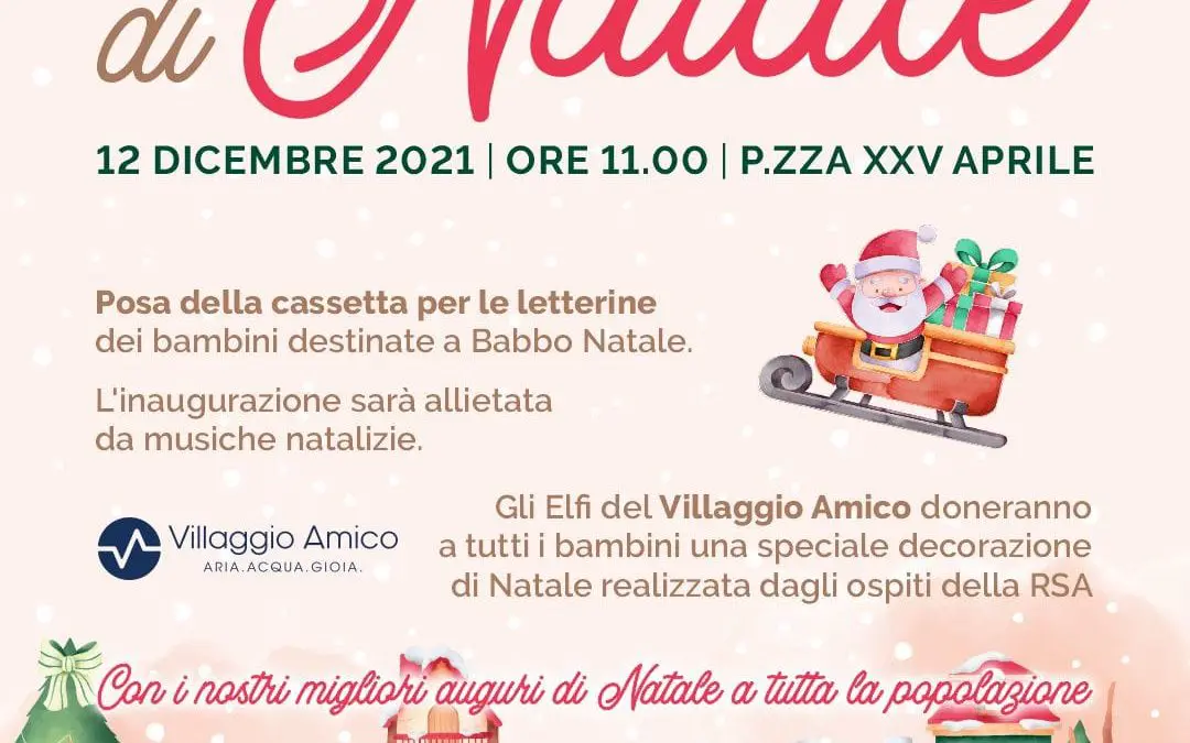 Gli elfi di Villaggio Amico donano ai bambini decorazioni create dagli ospiti