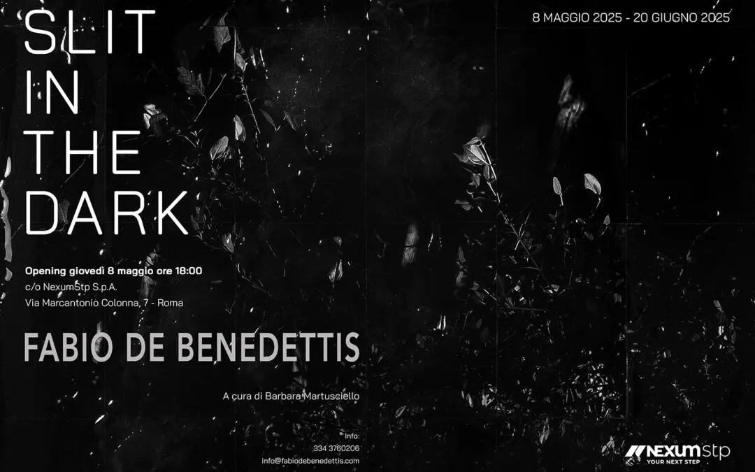 Opening della mostra Slit in the dark|La luce fende il buio l’8 maggio a Roma nella sede di NexumStp