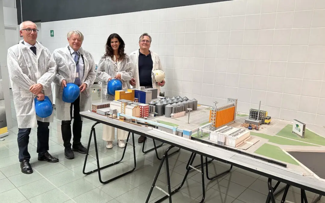 Gli onorevoli Amidei e Toffanin in visita all’impianto EBS di Triera Power
