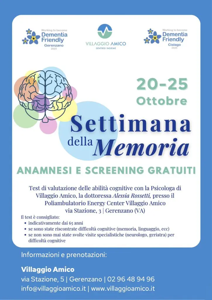 2025 Settimana della Memoria Locandina