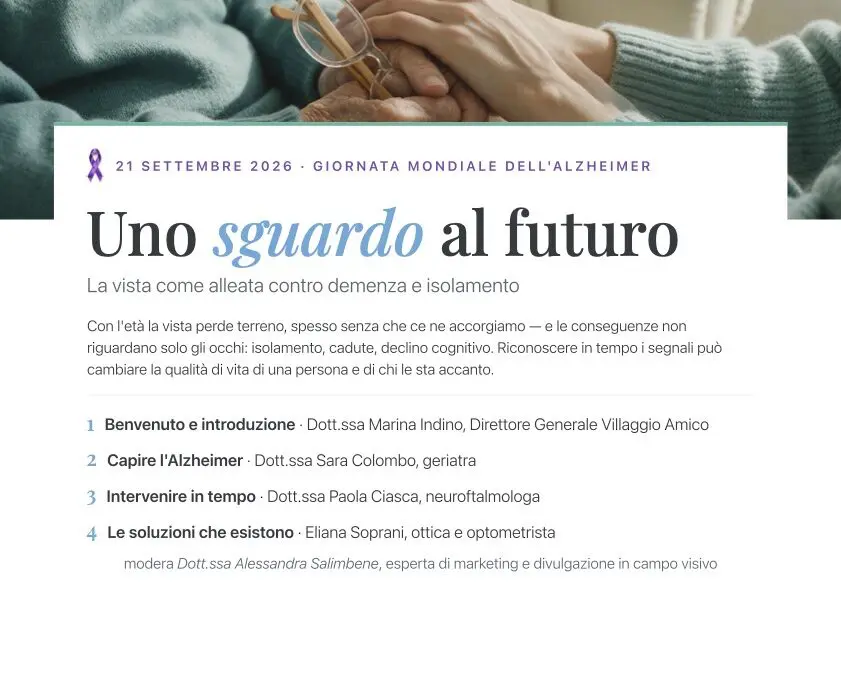 XV Mese Mondiale Alzheimer: Villaggio Amico porta la comunità “nel cuore della demenza”