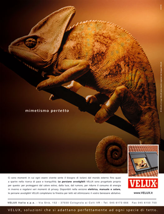 “Mimetismo pertetto”…la saga di Velux parte a ottobre 
con una raffinata campagna stampa