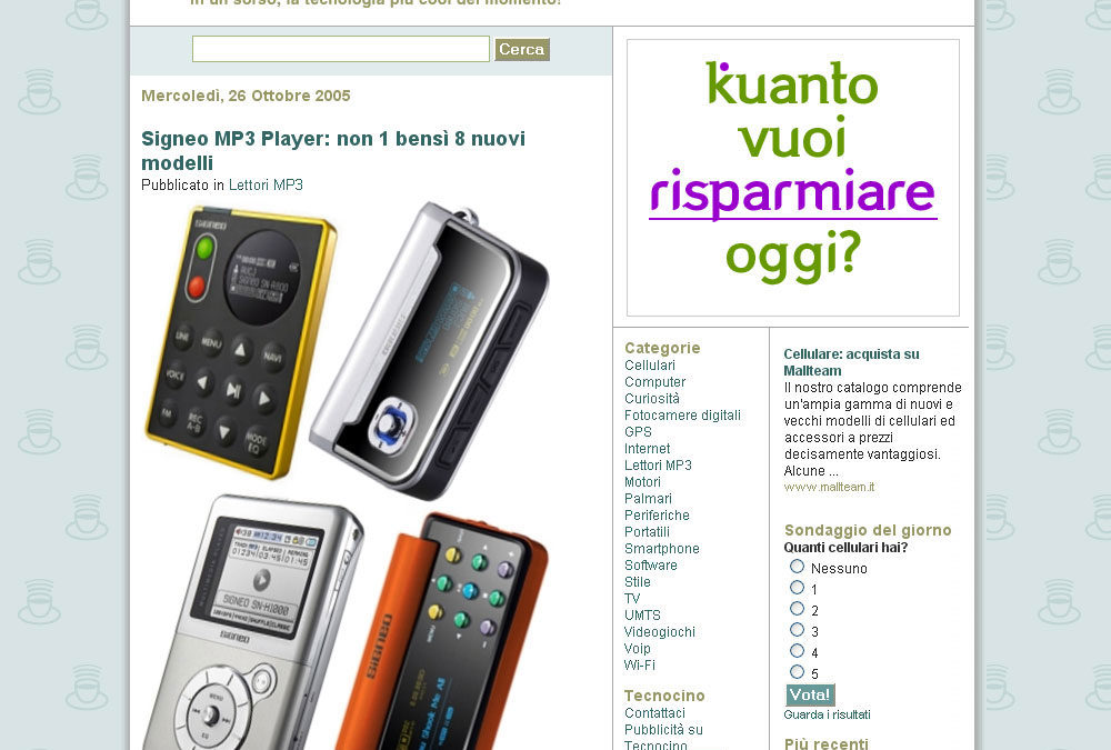 Arriva Tecnocino: in un sorso la tecnologia più cool del momento