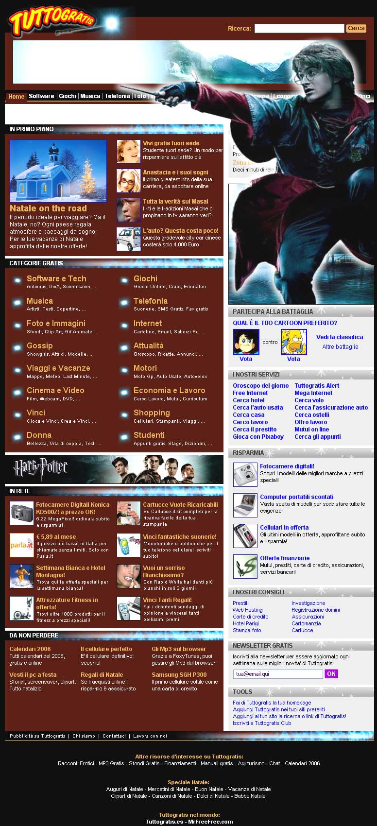 Il portale personalizza la propria homepage per il debutto nelle sale 

del nuovo episodio della saga del maghetto più famoso al mondo