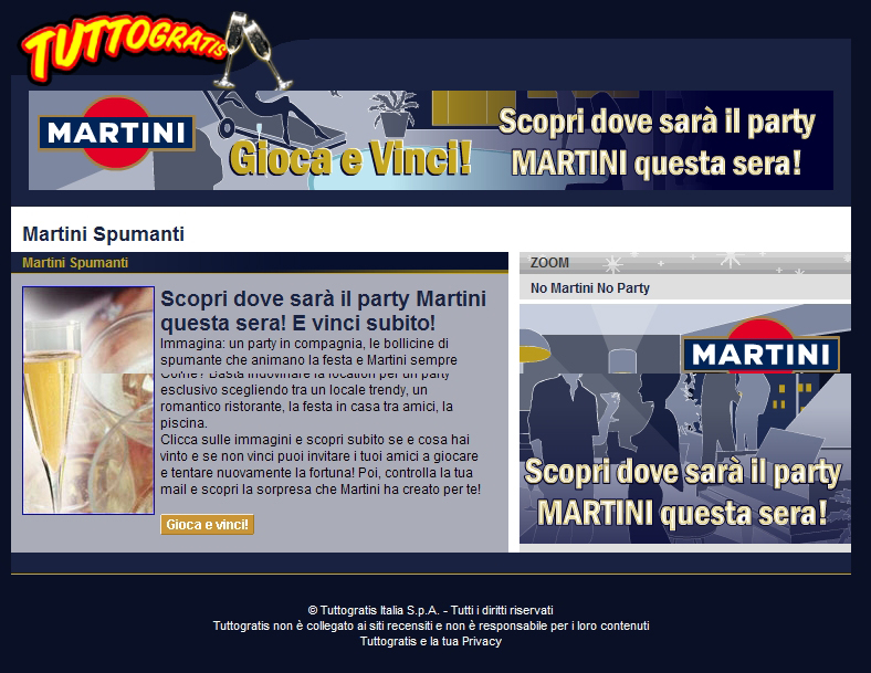 Con Martini la festa è su Tuttogratis