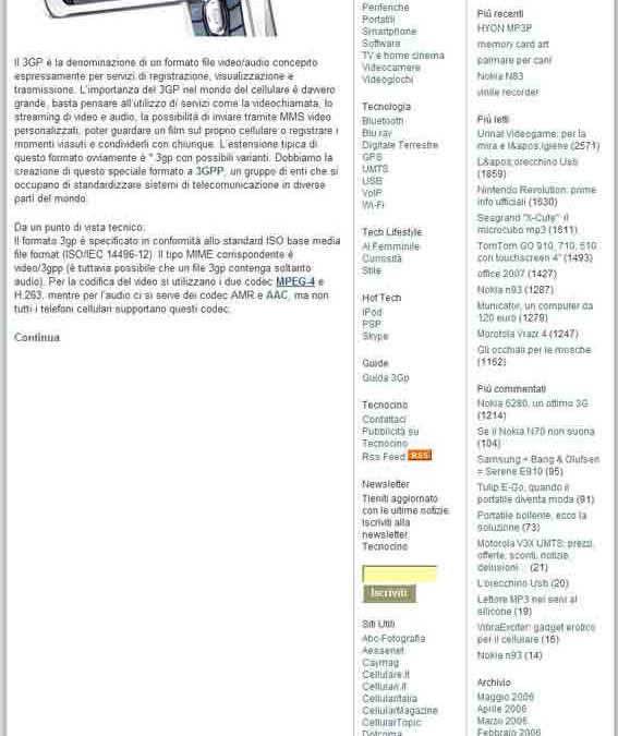 Nuovo servizio per gli utenti del vortale dedicato ai trend
tecnologici