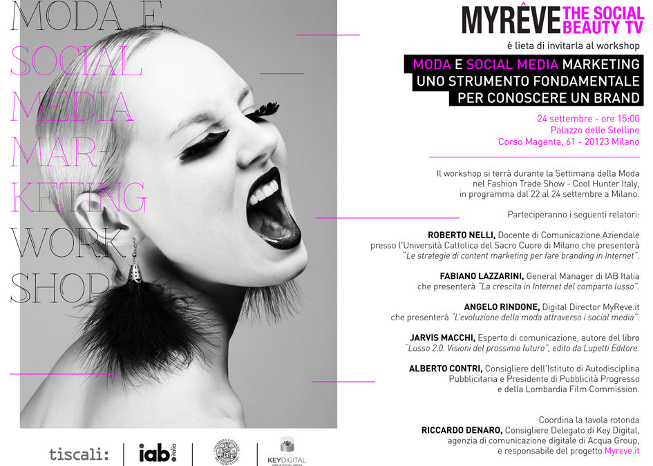 Key Digital media partner del fashion e social media marketing workshop di MyRêve.it