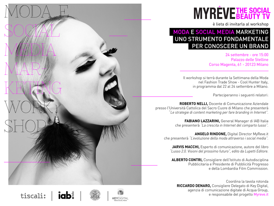 Key Digital media partner del fashion e social media marketing workshop di MyRêve.it