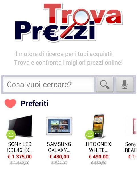 Novità per l’app Android di TrovaPrezzi