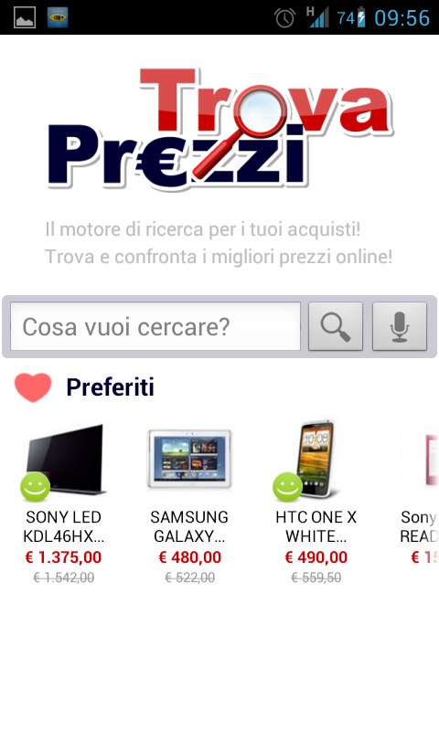 Novità per l’app Android di TrovaPrezzi