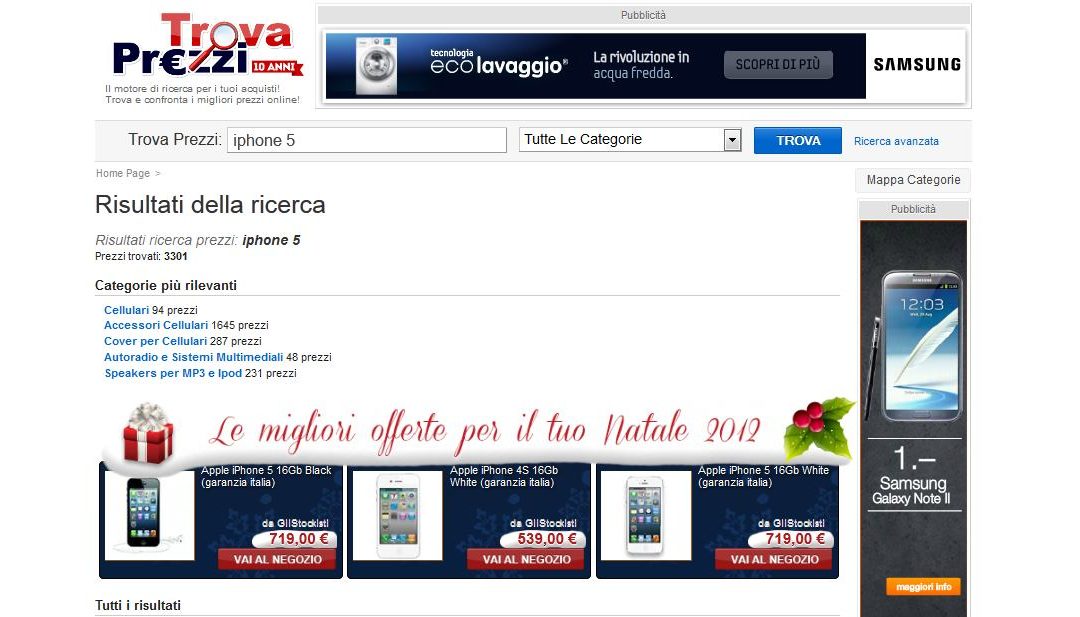 Ai regali di Natale ci pensa Trovaprezzi.it