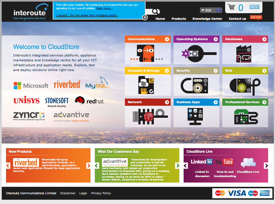 Nasce Interoute CloudStore, la prima vetrina al mondo per i servizi ICT dedicati alle aziende