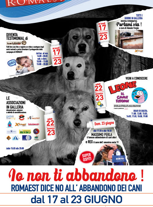 Romaest dice no all’abbandono dei cani con una settimana dedicata al miglior amico dell’uomo