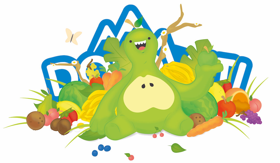 All’Expo Dolomiti Fruits presenta la nuova mascotte e le borse fatte con bucce di mela