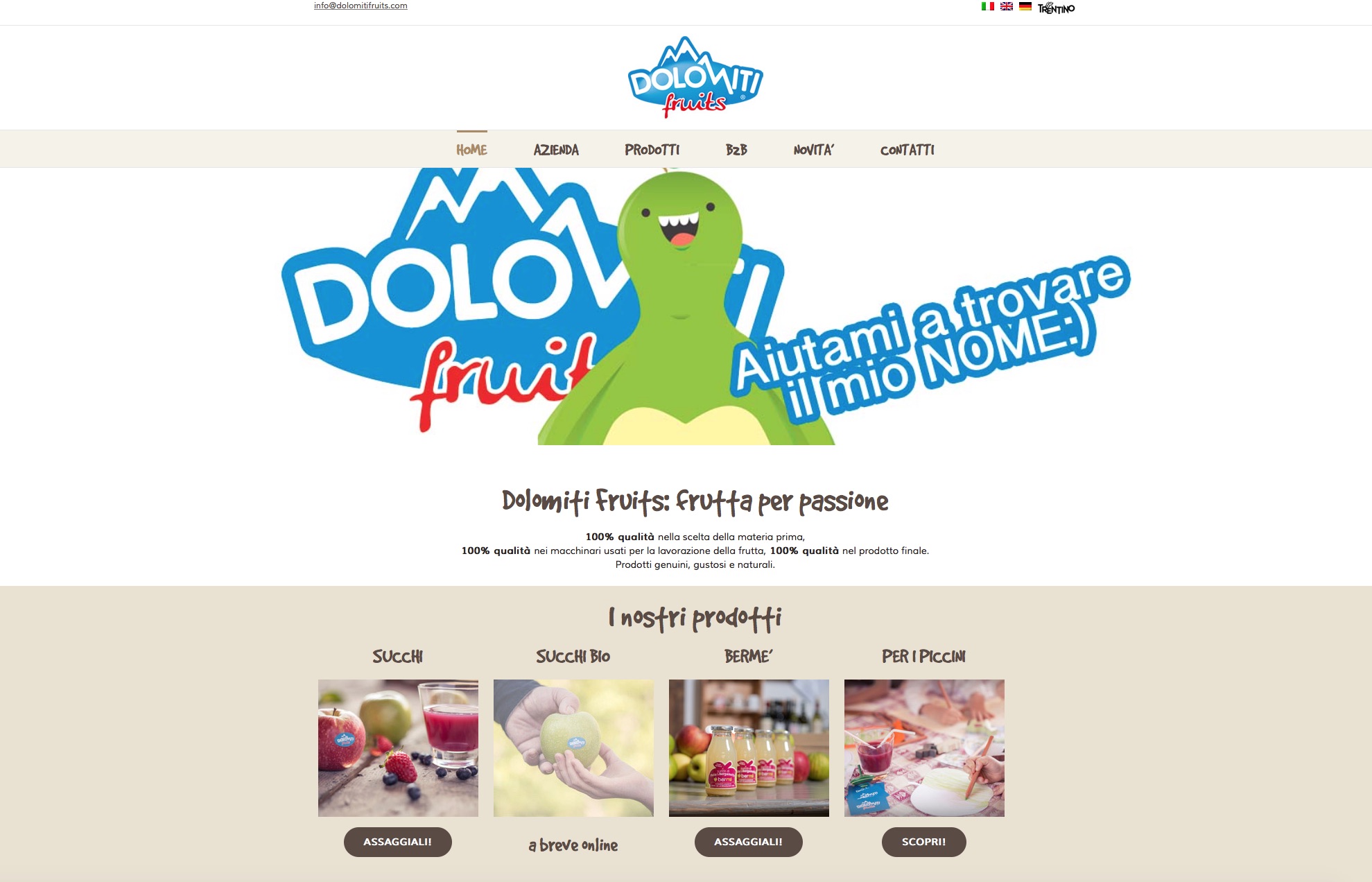 Dolomiti Fruits si rinnova sul web