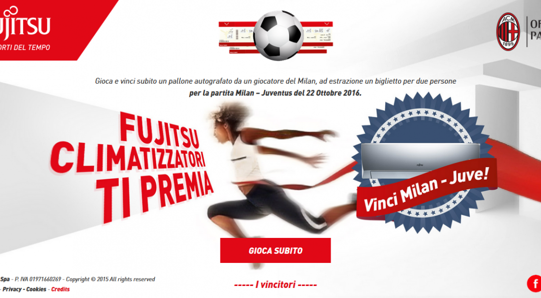 Calcio d’inizio per il concorso online “Fujitsu Clima ti premia”