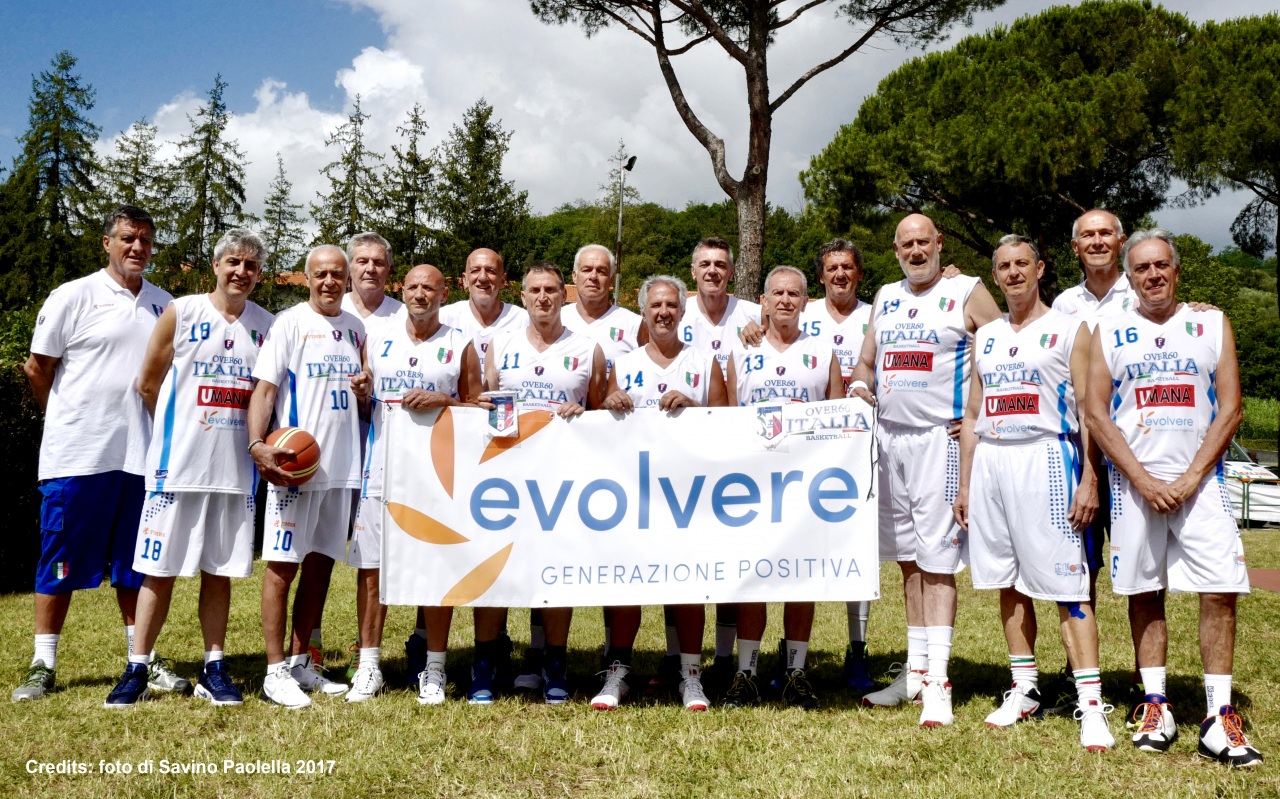 Evolvere sponsor ufficiale della Nazionale italiana Basket Over 60 al 14th World Maxibasketball Championship