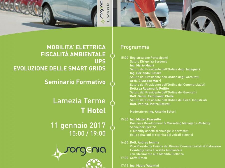 Mobilità elettrica: tecnologie, soluzioni e normativa in un seminario a Lamezia Terme