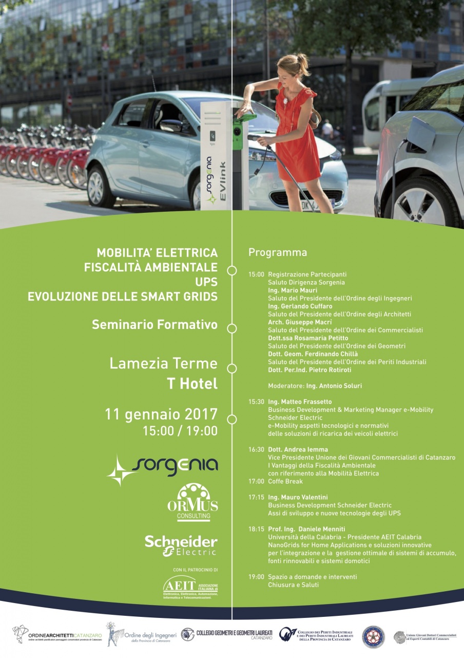 Mobilità elettrica: tecnologie, soluzioni e normativa in un seminario a Lamezia Terme