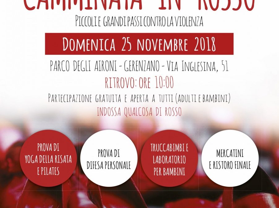 Villaggio Amico, il 25 novembre una “Camminata in rosso”
per dire no alla violenza sulle donne