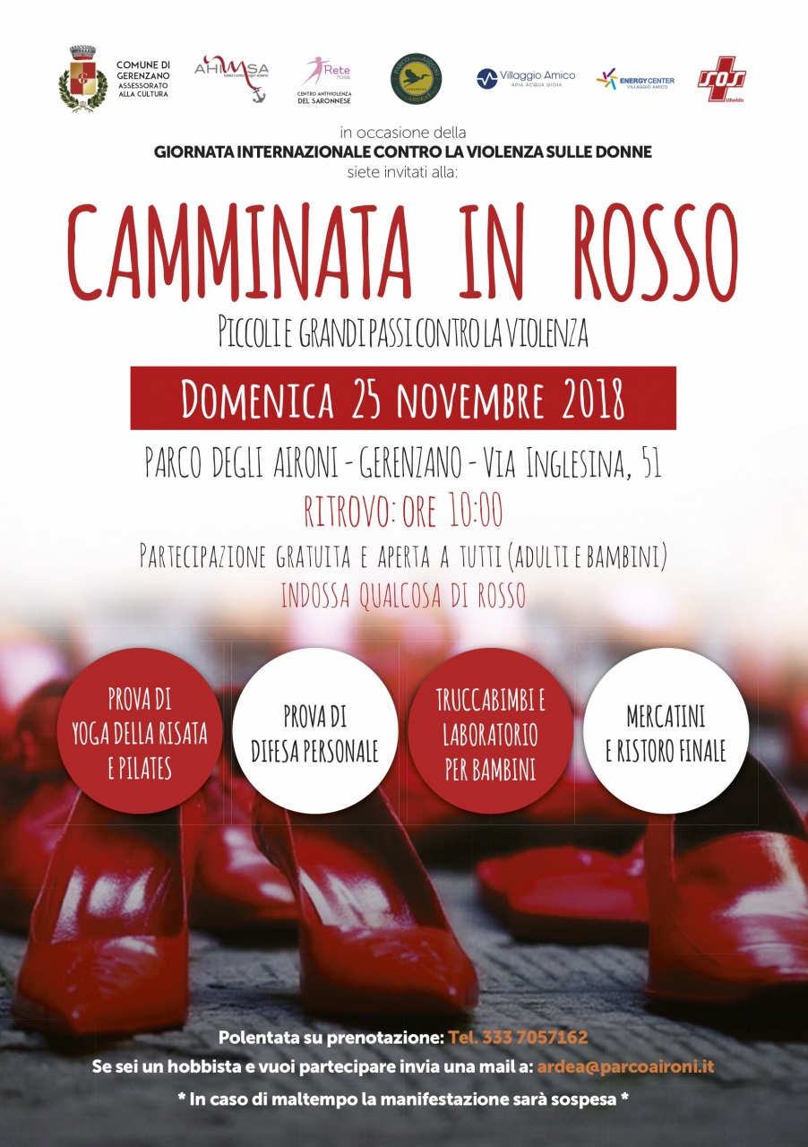 Villaggio Amico, il 25 novembre una “Camminata in rosso”
per dire no alla violenza sulle donne