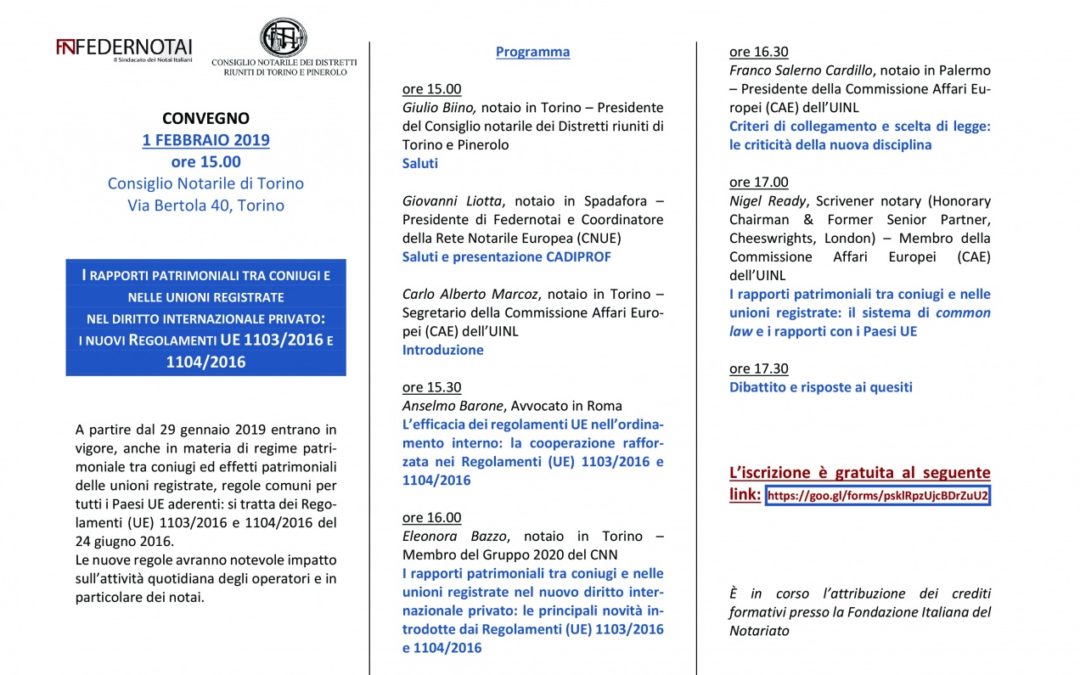 Regimi patrimoniali nelle coppie internazionali: dal 29 gennaio spetta alle parti scegliere quale legge applicare