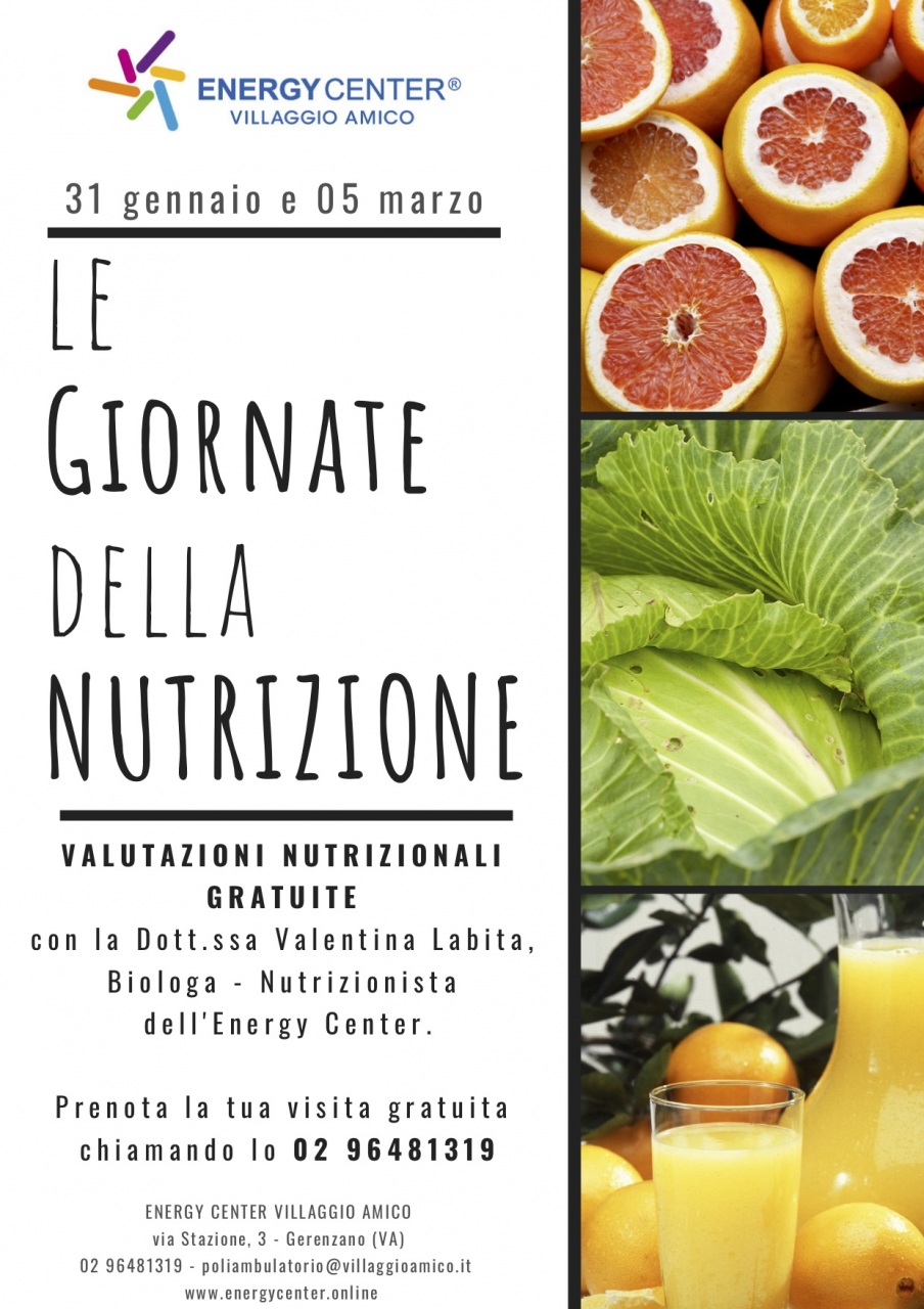 All’Energy Center di Villaggio Amico due giornate gratuite dedicate alla nutrizione