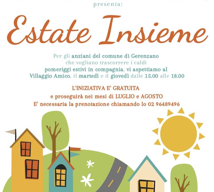 Anziani e estate: a Villaggio Amico parte il progetto Estate Insieme per combattere il caldo e la solitudine