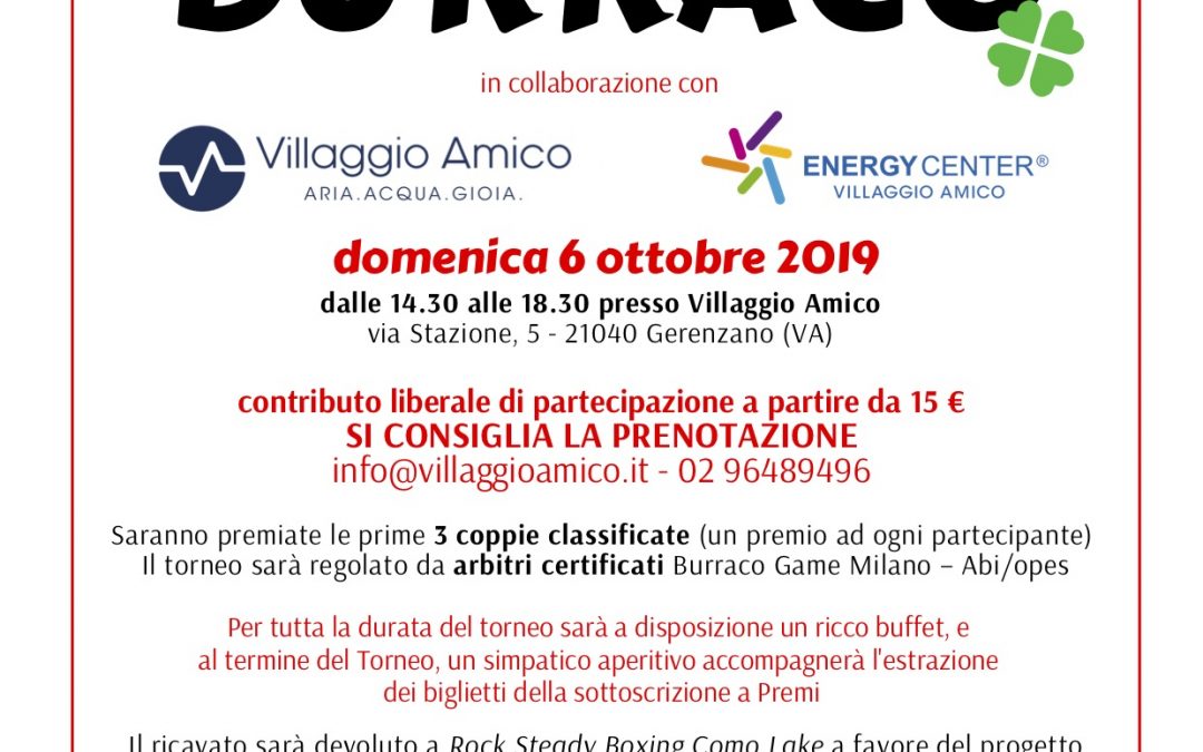 A Villaggio Amico un torneo di Burraco per sostenere il progetto ‘Un pugno al Parkinson’