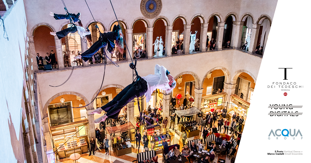 Young Digitals e Acqua Group insieme per “La Danza delle Maschere” di T Fondaco dei Tedeschi