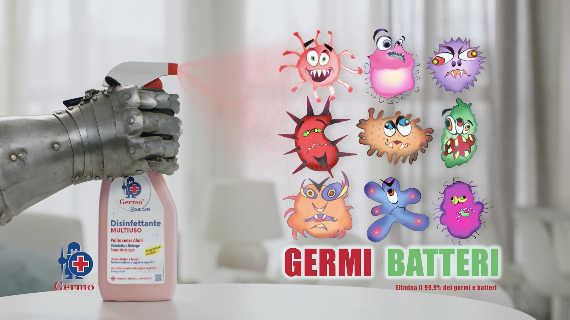 Igienizzare o disinfettare? Germo fa chiarezza nel nuovo spot dell’agenzia Sense Action prodotto da Bedeschifilm
