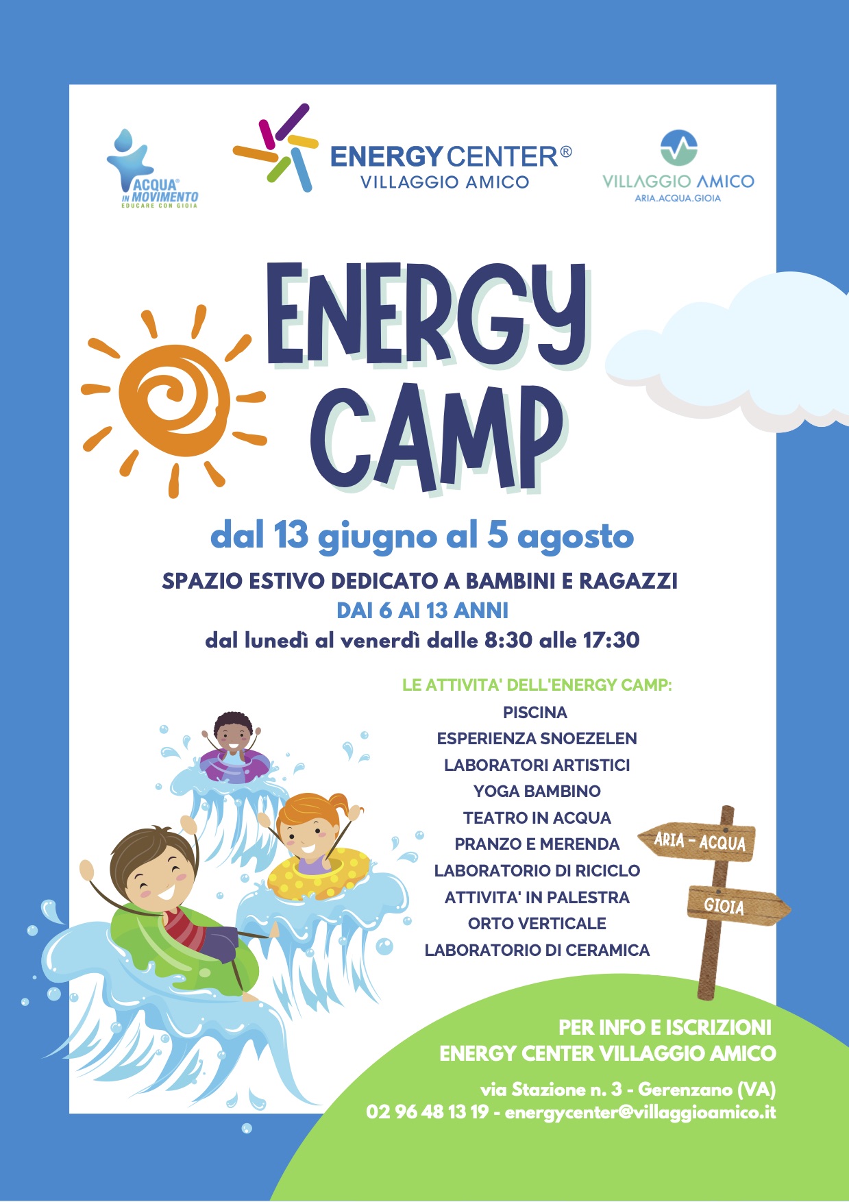 Energy Camp: a Villaggio Amico un’estate dedicata a bambini e ragazzi