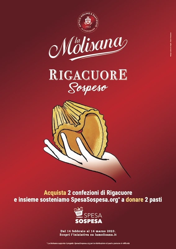 “Rigacuore Sospeso”: al via la seconda edizione della campagna della Molisana con SpesaSospesa.org