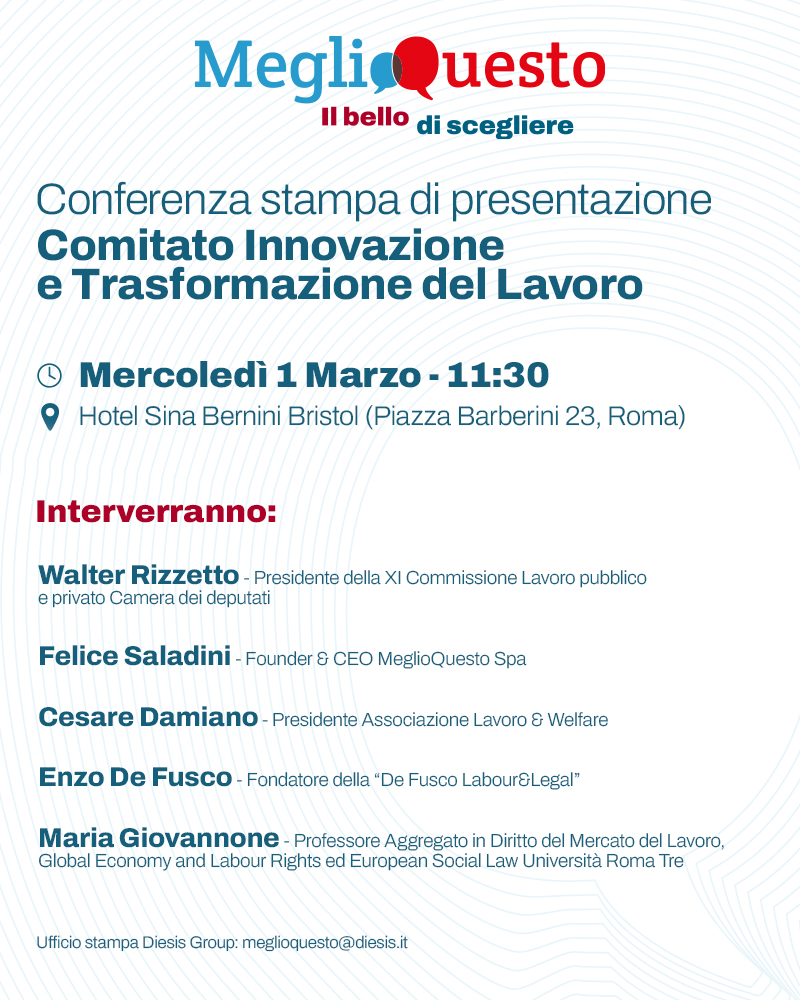 Nasce il primo Comitato di Innovazione e Trasformazione del Lavoro