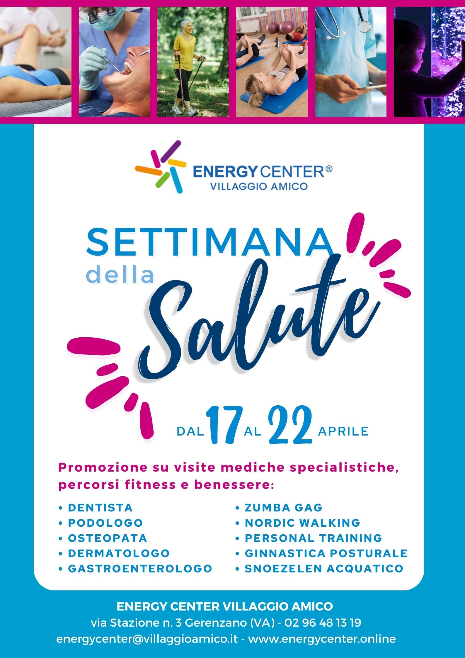 Energy Center Villaggio Amico organizza La Settimana della Salute per ricordare l’importanza della prevenzione