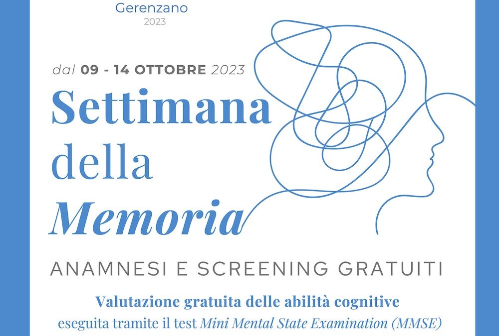 Settimana della Memoria 2023. A Villaggio Amico screening gratuiti per prevenire i disturbi della memoria