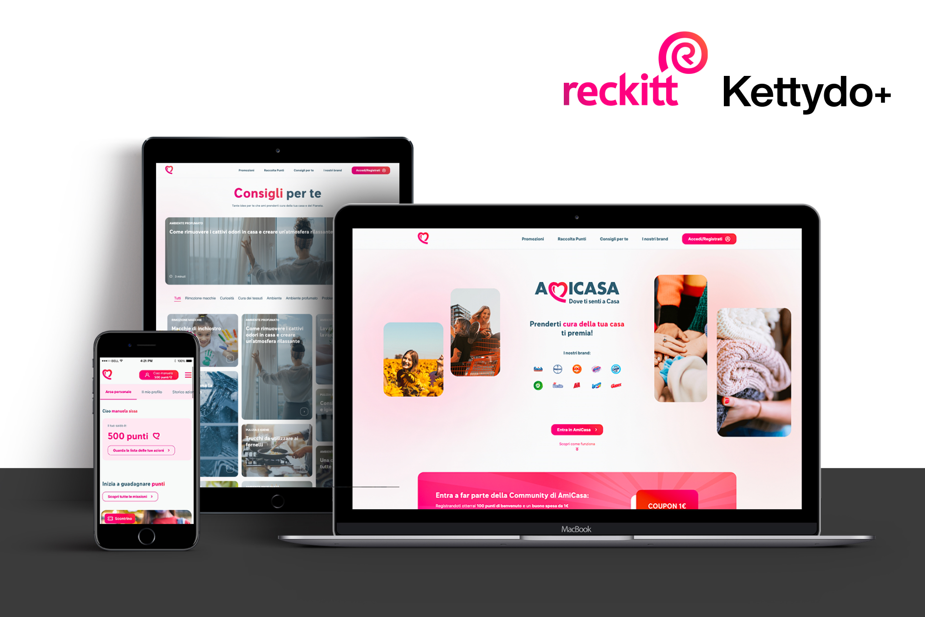 Reckitt Hygiene lancia la community platform AmiCasa® e affida a Kettydo+ la creazione dell’intero Loyalty System