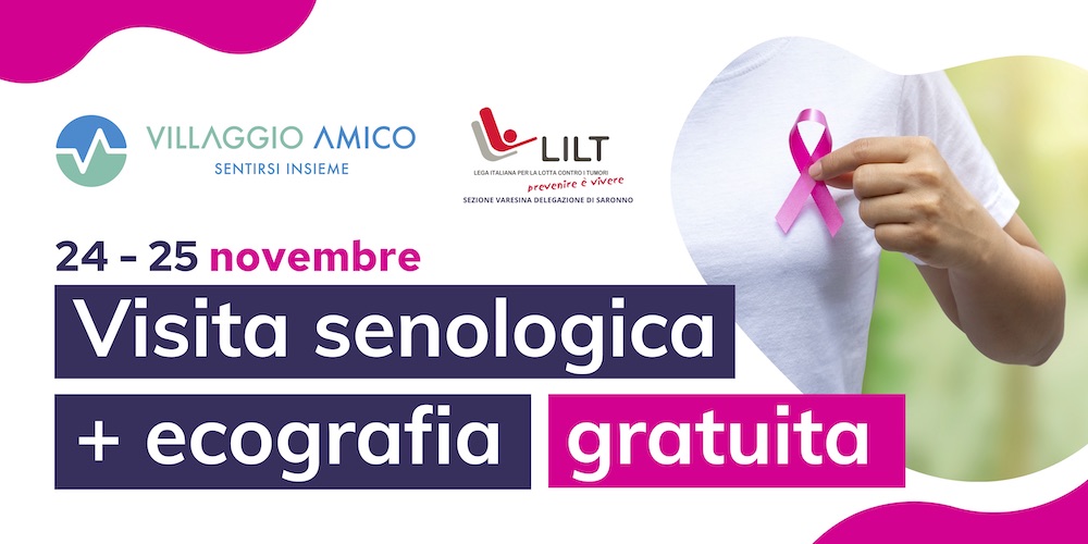 Tumore al seno e prevenzione: a Villaggio Amico visite senologiche gratuite in collaborazione con la LILT