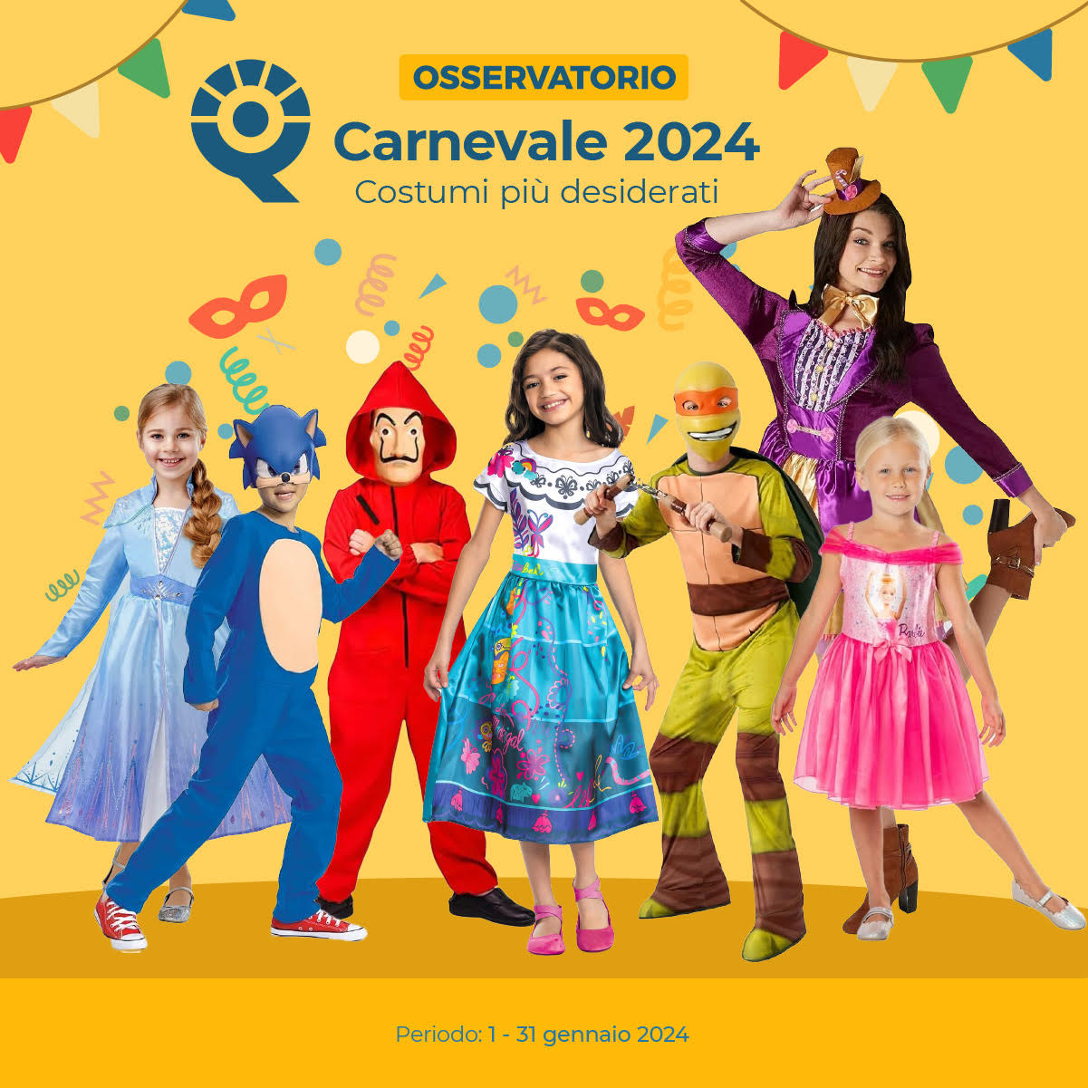 Carnevale 2024: Barbie tra i personaggi dei film di animazione e Spiderman tra i supereroi le maschere cult dell’anno